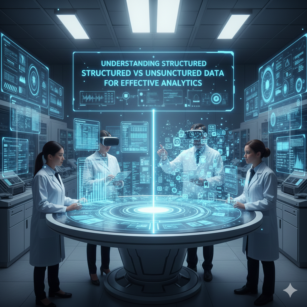 Comparison of structured and unstructured data for effective analytics and business insights