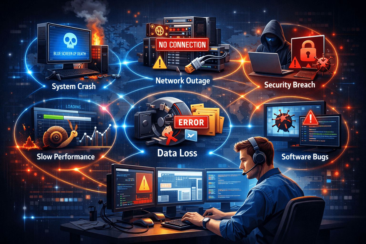 Common system issues troubleshooting in IT environments