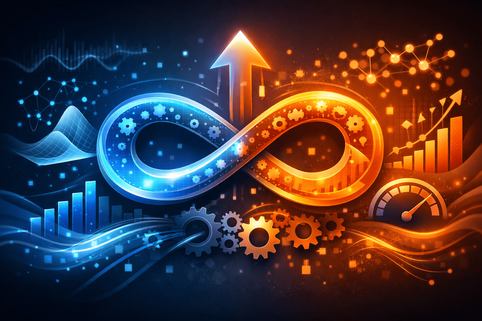 Continuous optimization concepts dashboard showing performance improvement metrics