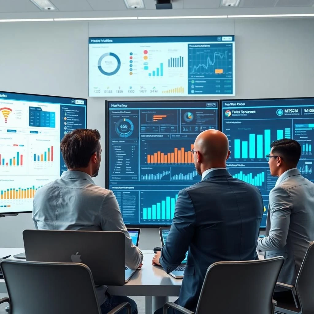 Executives reviewing vendor contracts and service agreements for platform management