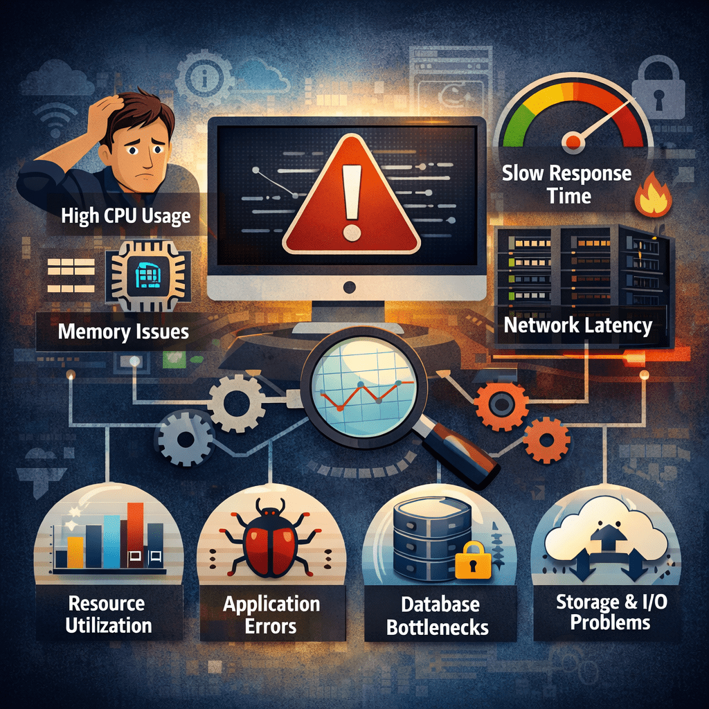 Performance bottleneck causes in IT systems troubleshooting
