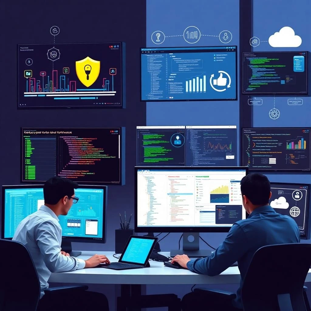 IT professional monitoring systems with real-time alerts and performance dashboards