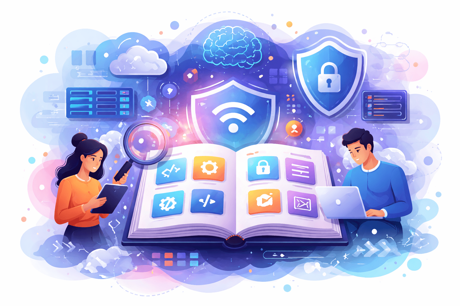 Technology glossary showing essential digital terms and IT concepts