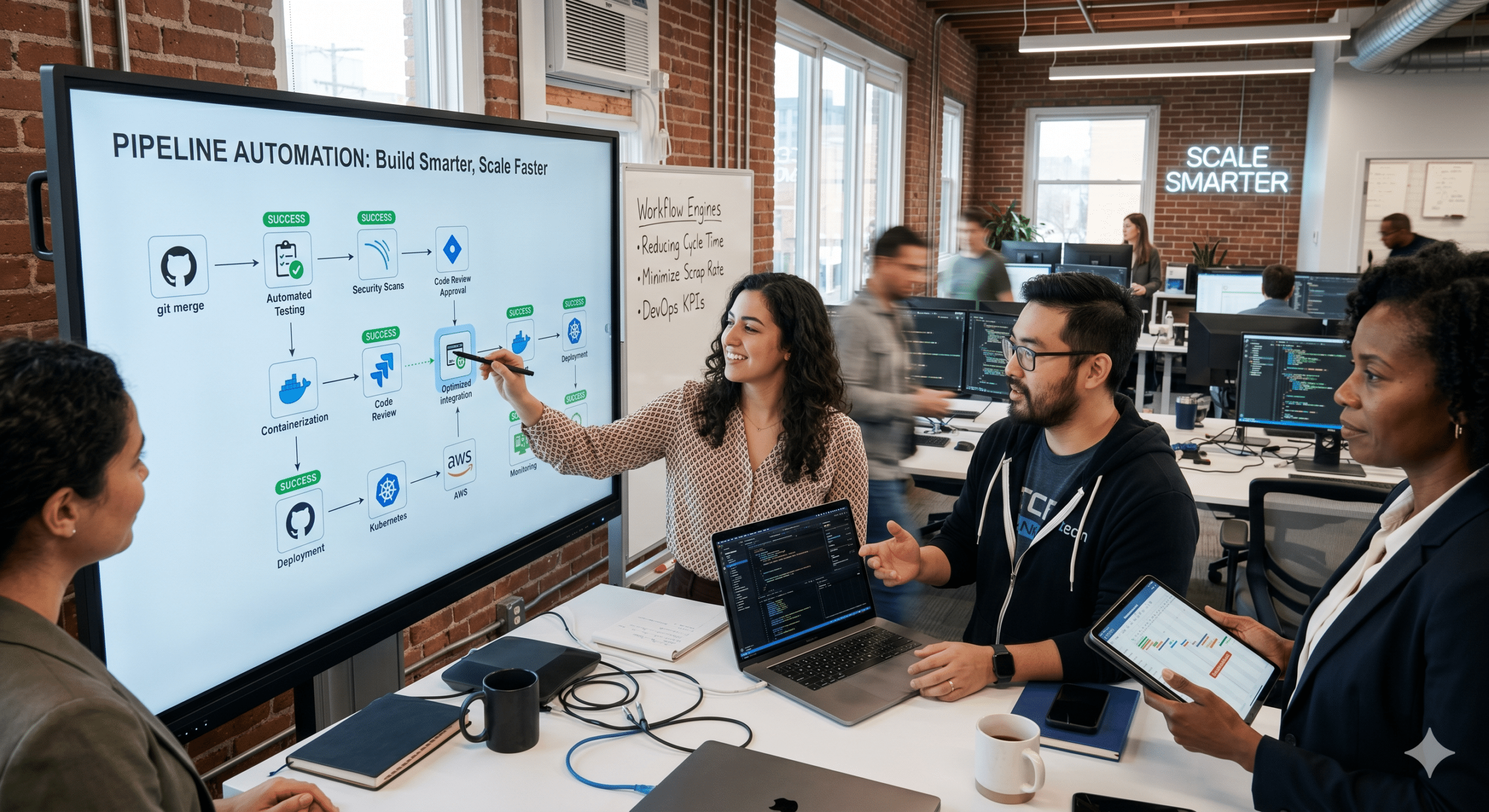 Workflow automation engines helping software development teams automate pipelines, reduce cycle time, improve DevOps workflows, and scale enterprise applications